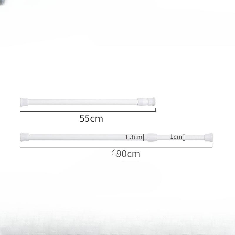 

Белая краска, без дырокола, выдвижной стержень для штор, кухонный канализационный шкаф, шкаф для обуви, многослойный стержень для ванной комнаты, карниз для штор, зажим, крючок, опорная рамка Telescopic rod 55-90 белый