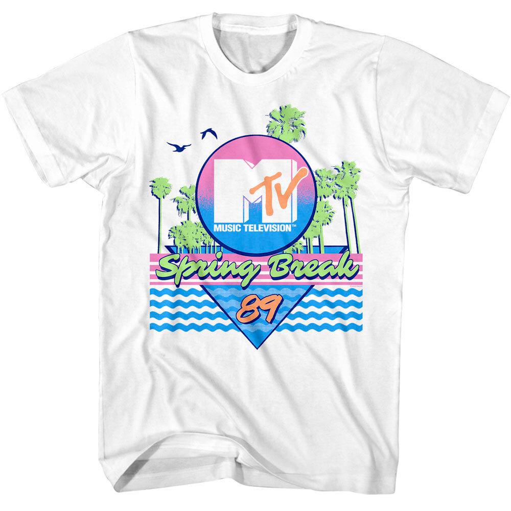 MTV Spring Break Neon Palms  89 Men T Shirt Trees Daytona Beach Music L