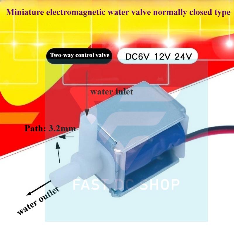 Micro Solenoid Valve DC6V 12V 24V Air Valve, Water Valve, Normally Closed Two-way Control Valve, Flower Watering Valve.