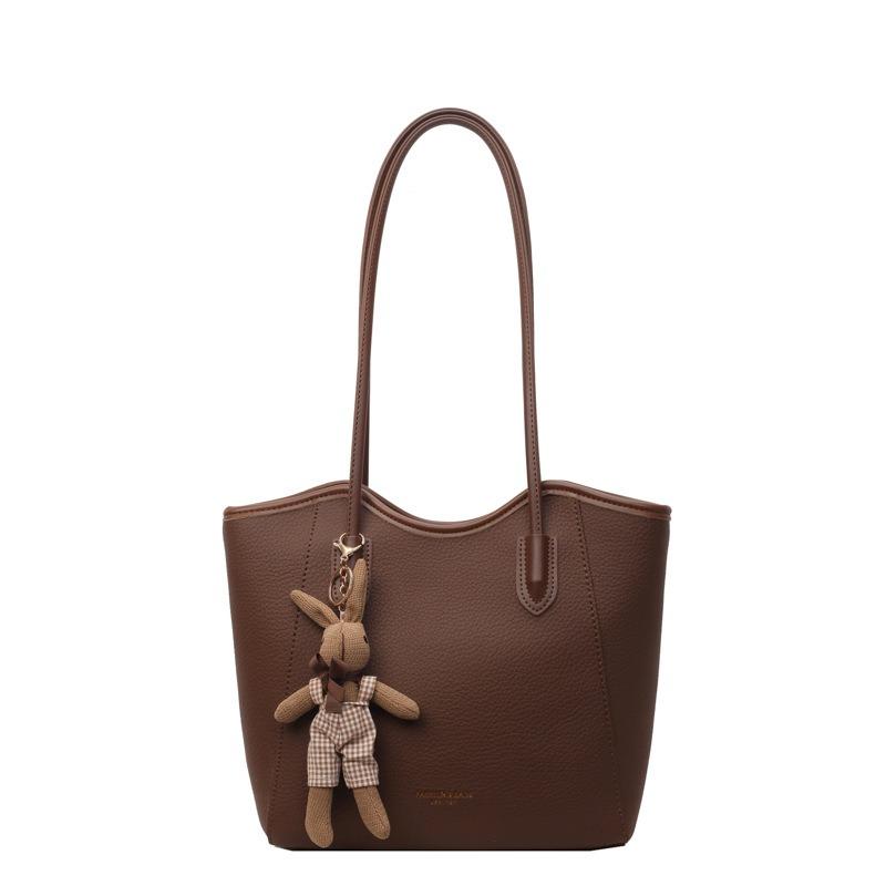 Yuezi texture retro commuter bag new women's bag simple and versatile shoulder bag fashionable tote bag