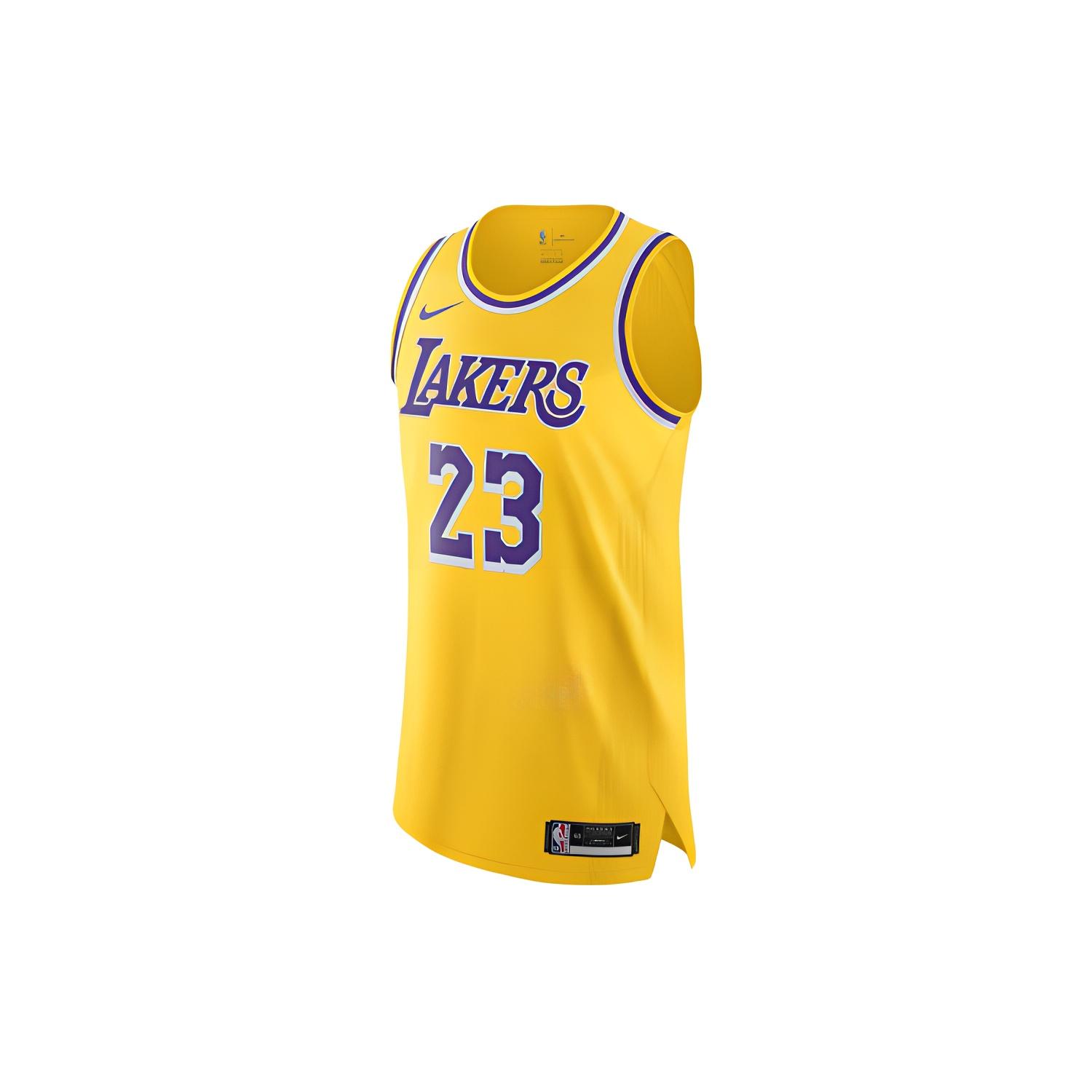 Nike x NBA Lakers LeBron James Jerseys Yellow Men s CW3448-729 S