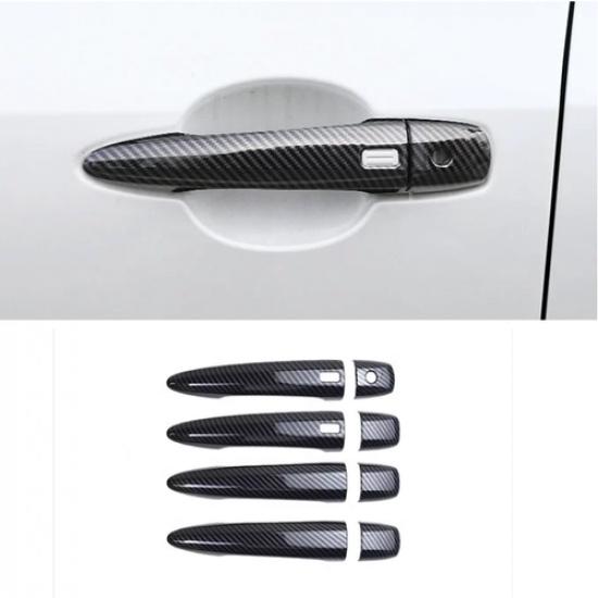 Carbon Fiber Door Handles Cover Trim For Chevrolet Colorado -2025