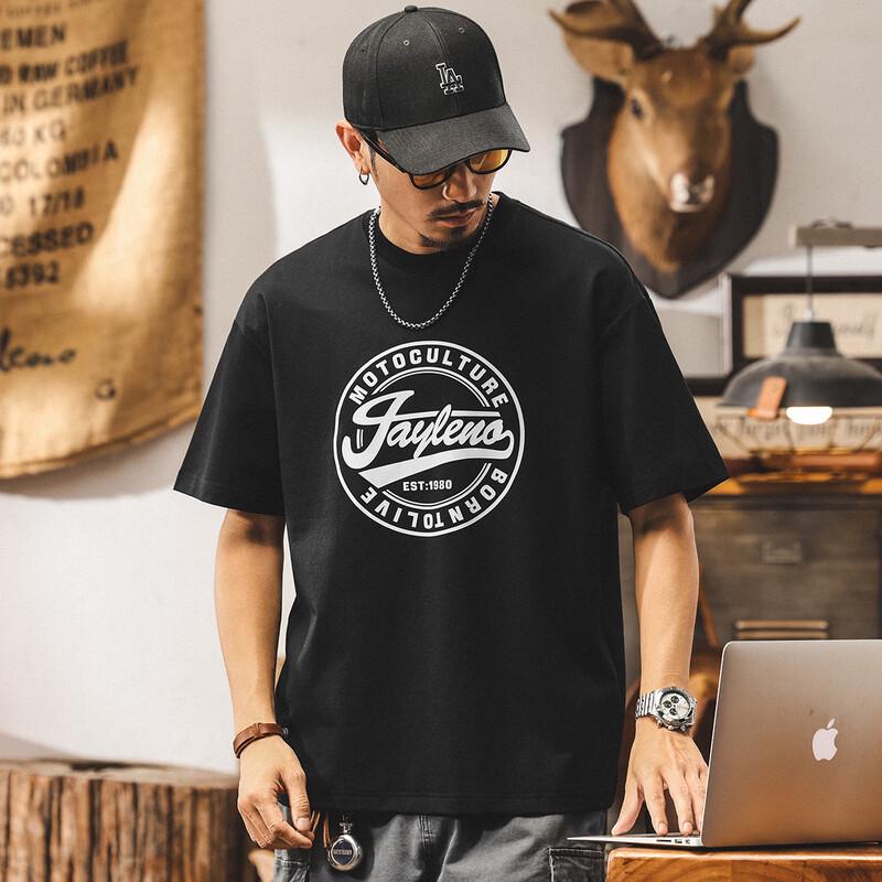 

Jieluo Men s American Retro Loose Fit T-Shirt 2XL