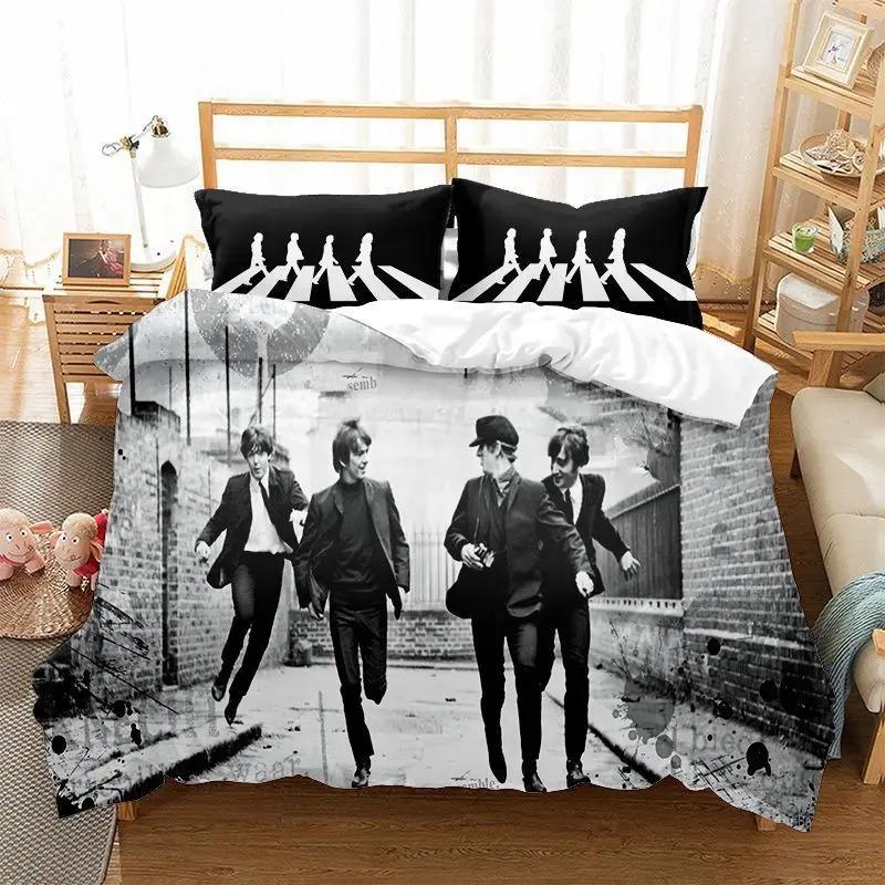 Comforter Rock Band The Fab Four Bedding Setsrock Band Mop-Tops Printed Futon Those Lads From Liverpool For Teenagers