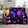 Lila Schmetterling Träume Decke Flanelldecke für Bett, Sofa, Camping, Wandern, Picknick Zubehör, Geschenk für Familie Fan Geschenke