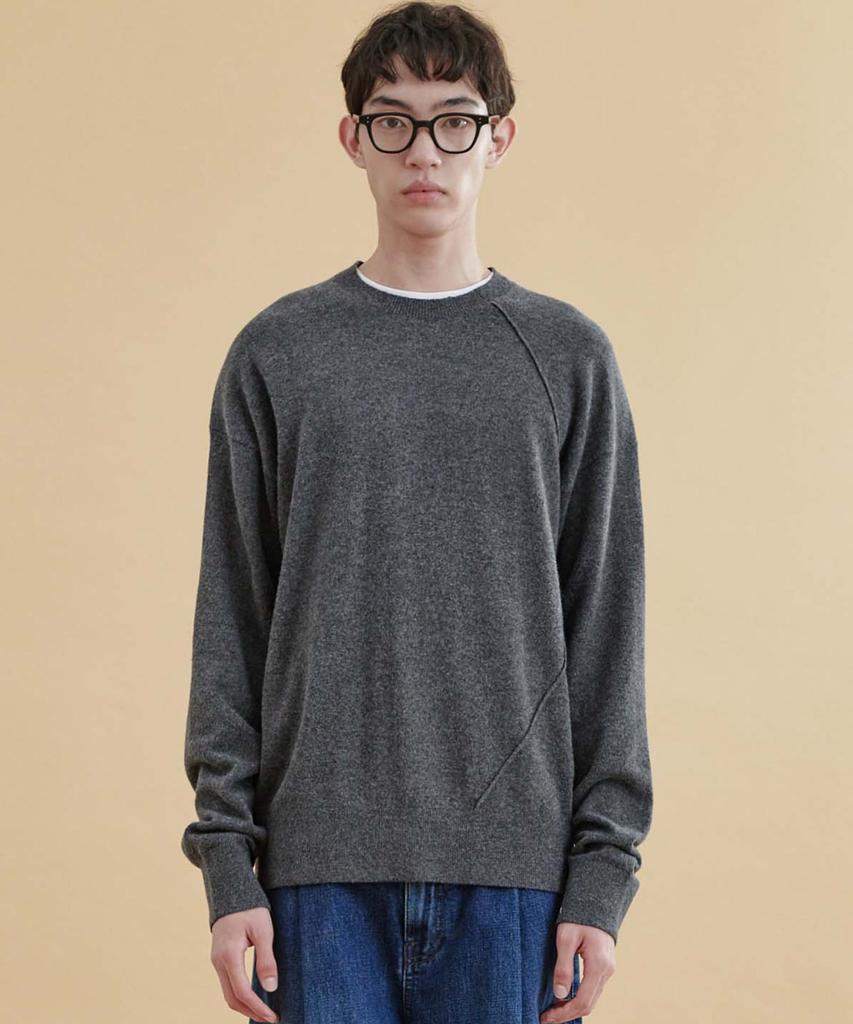 PLAC Line Detail Knit Charcoal