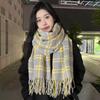 Plaid Pattern Neck Warmer Faux Cashmere Winter Scarf New Women's Scarf  Fall Winter Wear