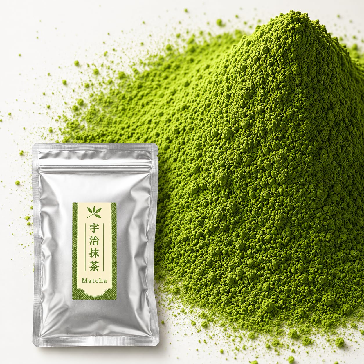 Kyoto Uji Karakuen Seicha Matcha Powder 250g Large Capacity Additive-Free Domestic Latte Confectionery Resealable Bag