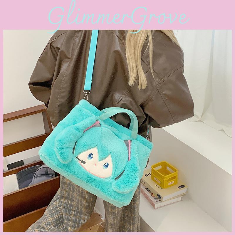 Hatsune Miku Anime Cartoon Backpack With Lightweight Woolen Material For Casual Travel And Students