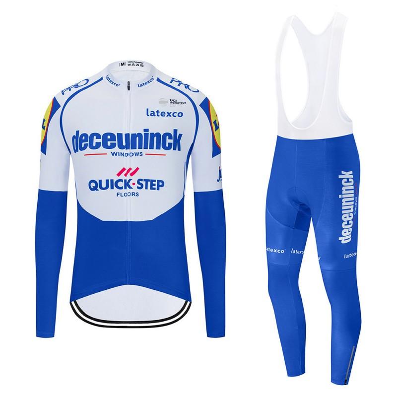 Mens Breathable Cycling Jersey Set With Bib Shorts Long Sleeve Club Team Style Ride Wear XS