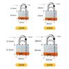 1Pcs Laminated Steel Padlock with Key, Keyed Alike Padlocks with Long Shackle, Lock Outdoor Padlocks, Lock Set with Keys