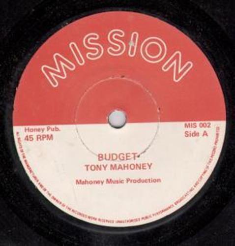 

7inch Record TONY MAHONEY - Budget MIS002 Mission UK Reggae, Ska & Dub Used