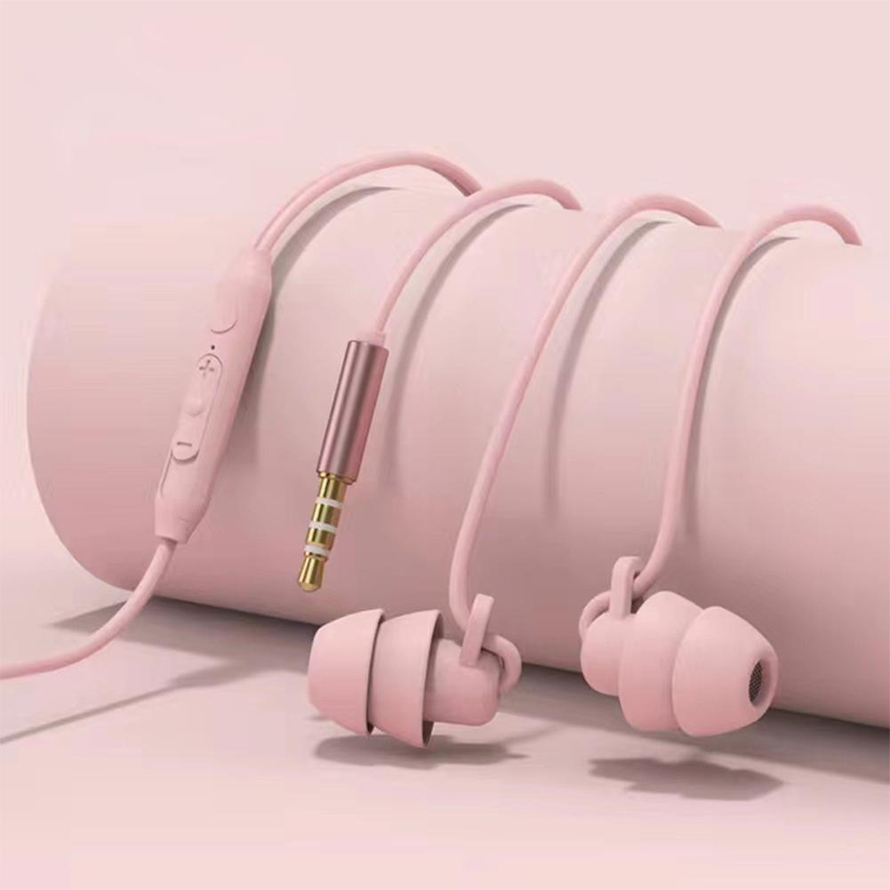 Silicone In-ear 3.5mm Jack Wired Earphones Handsfree With Cable Earbuds In-line Control Headset With Mic