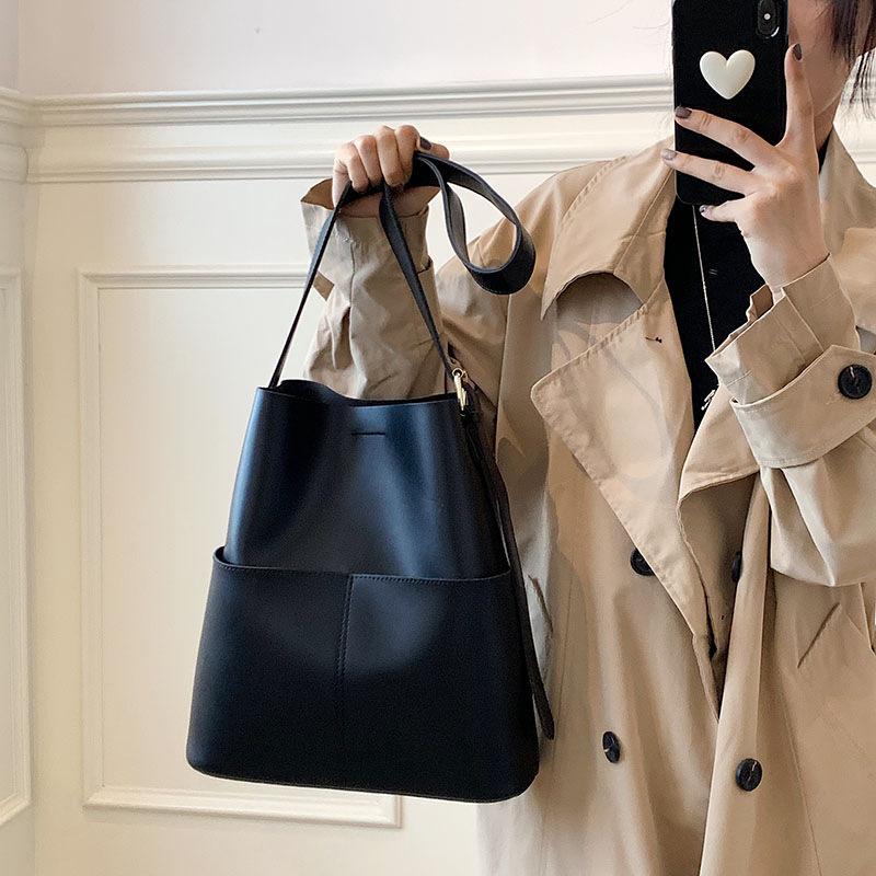 Designer PU Leather Bucket Bag Women Handbag Ladies Shoulder Bag Female Tote Bags