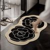 Flower special-shaped toilet bathroom entrance door suction pad foot pad  diatom mud non-slip pad washing table love