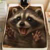 1Pc Cartoon Print Flannel Blanket, High Quality Comfortable for All Seasons, Home Decor, Warmth and Comfort, Perfect for Christmas Birthday Gift