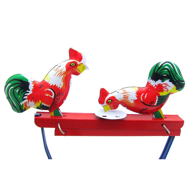 Tin Rooster Pecking Rice Retro Nostalgic Toy 80s Classic
