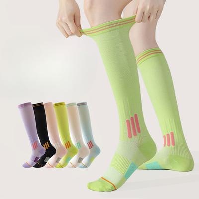 2 Paar Damen Professionelle Fitness Yoga Übung Druck Lange Beinsocken