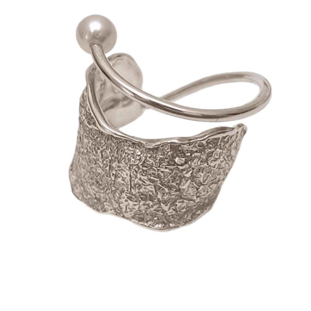 2025 New Luxe Retro Open Ring In S925 Sterling Silver with Double Pearls for Women