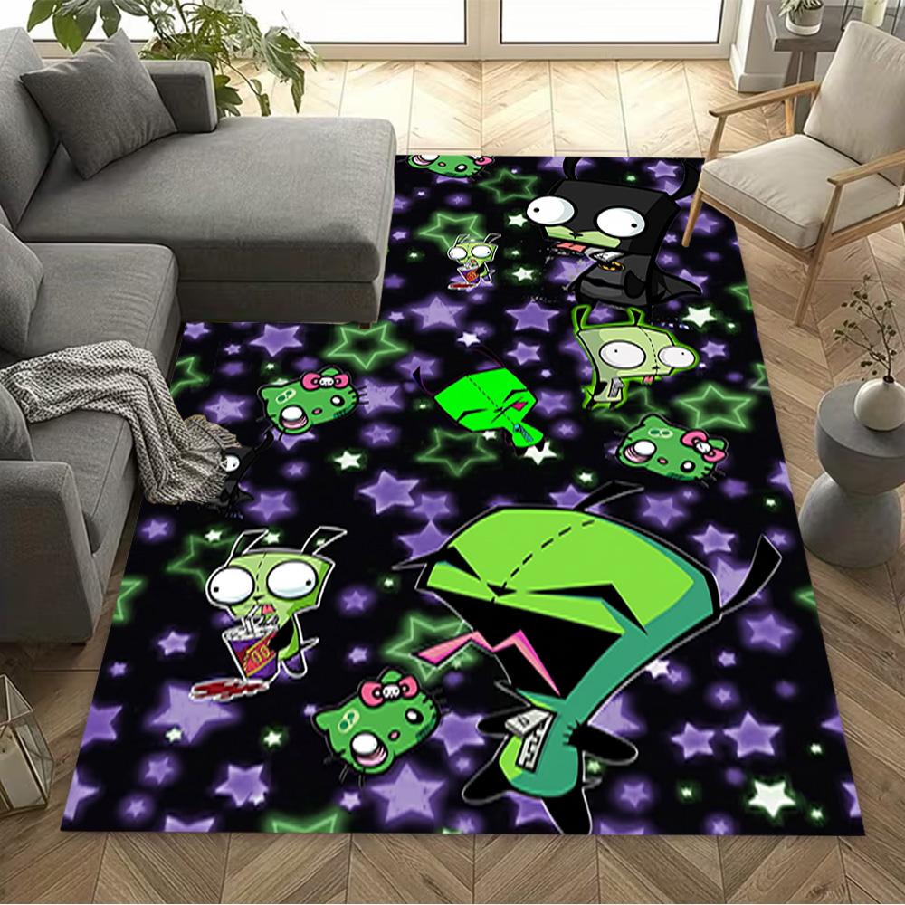Zombie Invasion Floor Mat Perfect for Playrooms Bedrooms Balcony Study room Anti-slip Rug Anime Office Decor Wedding Party Gift