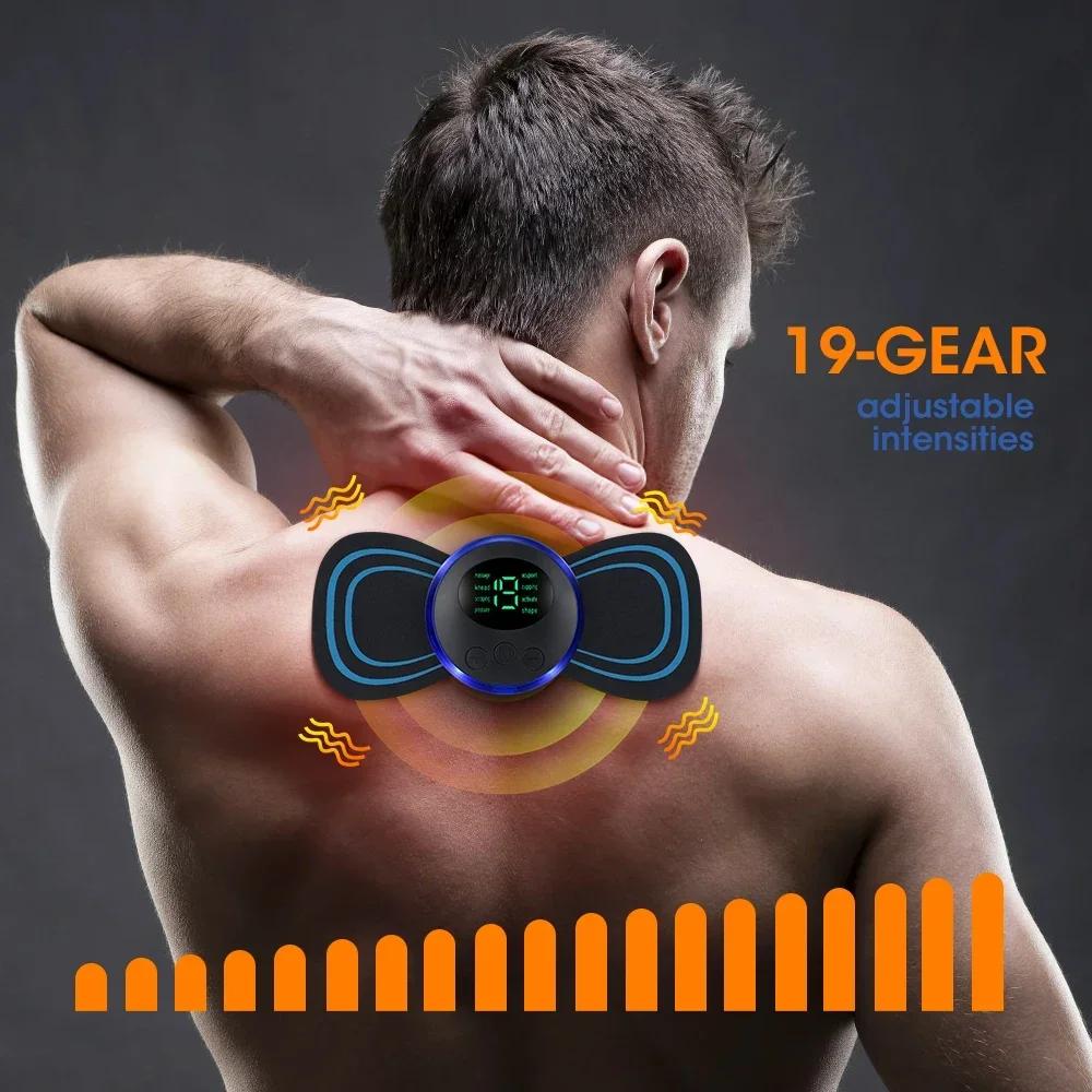 Neck Rechargeable Massager Electric Neck Massage Cervical Vertebra Massage Patch for Muscle Pain Relief,Support Dropshipping