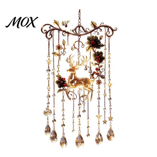 Holiday Home Atmosphere Accessories Handmade Acrylic Wind Chimes for Christmas Window Decoration, Festive Hanging Elegant Decorative Gifts Ornaments
