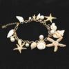 Seashell Bohemian Bead Bracelet Alloy Conch Beaded Wristband  Seaside Beach Trip
