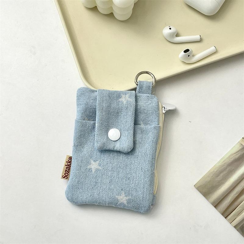 3 High-value Denim Card Bag, Multi-card Position, Small Card Cover, Large-capacity Document, Bank Card Protective Cover.