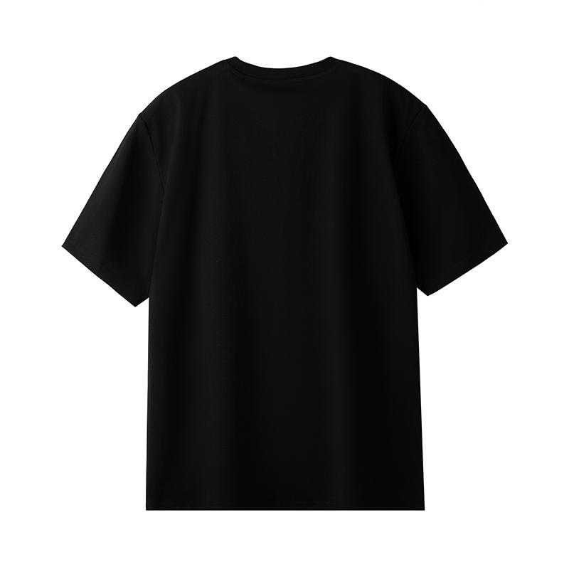 Li Ning T Shirts Men's Black Crew Neck Thin Straight Fit AHSW775-3