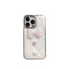 Rhinestone Flower Pearl Mobile Phone Case Is Suitable For Apple 16Pro Xiaoqing Fresh Air Iphone17 Women'S 15 Transparent.