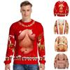 3d Mens Christmas Graphic Print Xmas Hoodie Sweatshirt Pullover Jumper Tops