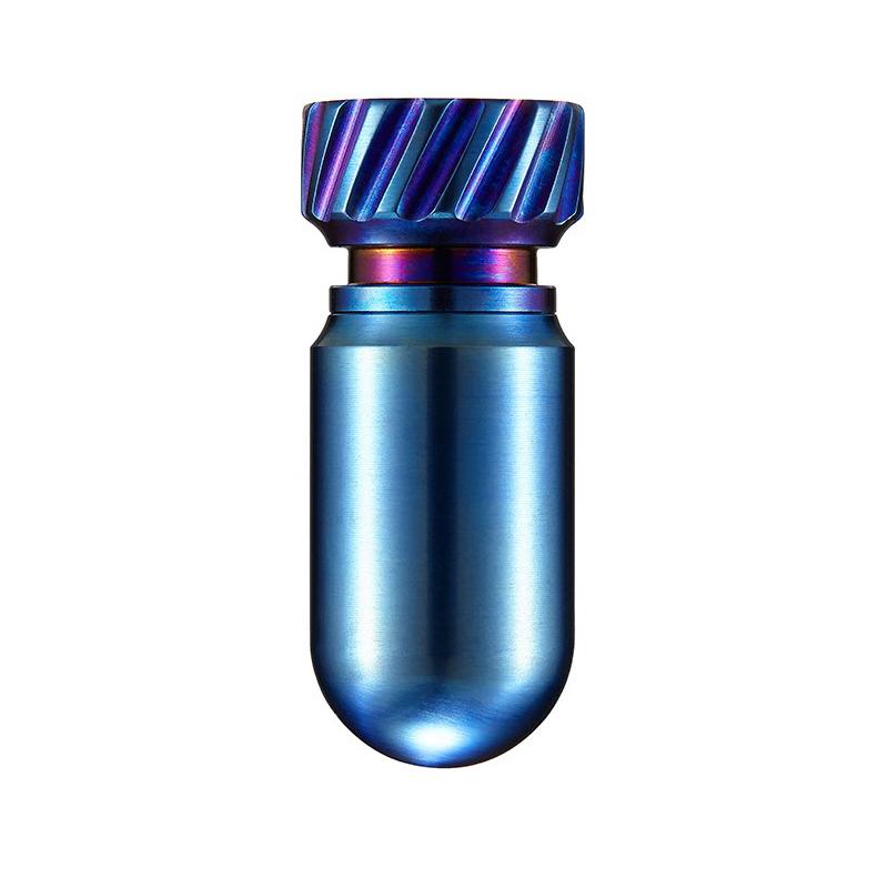 Portable Titanium Alloy Mini Seal Medicine Bottle Portable Waterproof Pill Box Canister Key Chain Home Carry Storage Tool