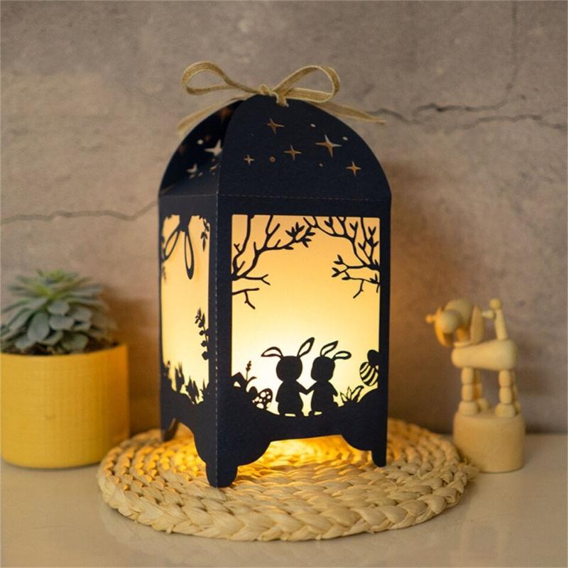 Kaninchen Lampe Stanzform Scrapbooking Stanzformen Vorlagen Für Scrapbooking Journal Verpackung Fotoalbum Dekoration