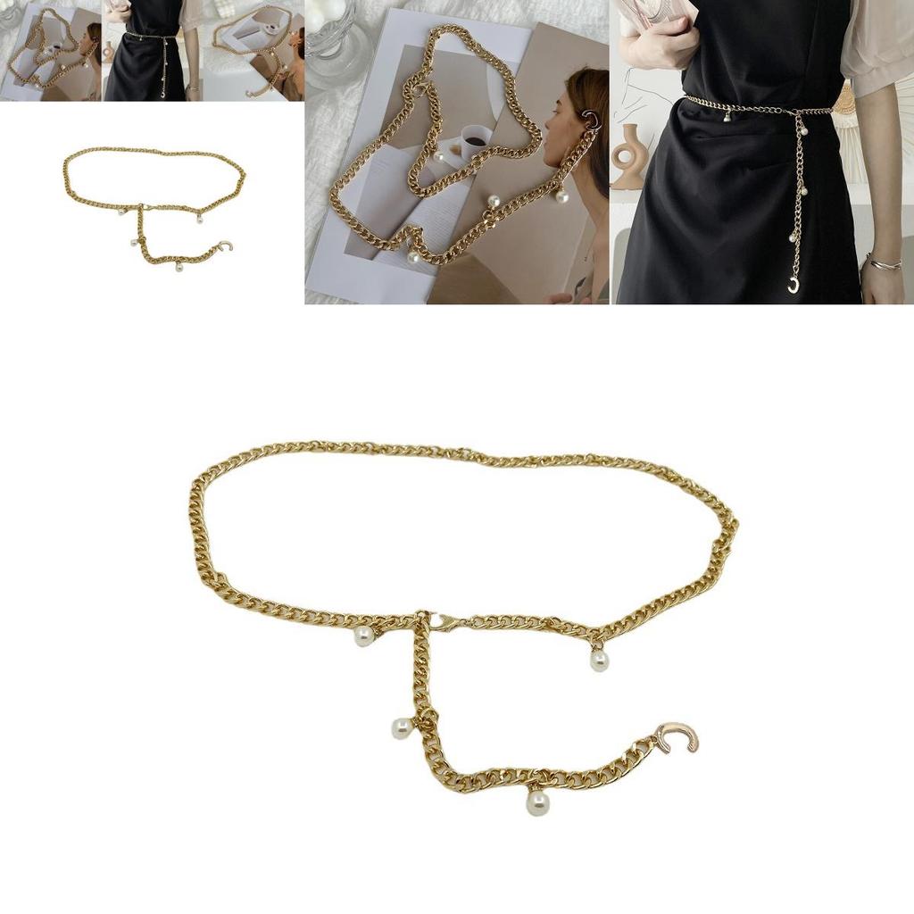 Elegant Gold Metal Chain Waist Chain For Women Fashionable With Skirts And Pants