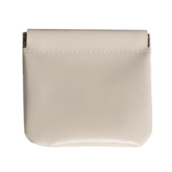 Snap Closure Pouch Faux Leather Mini Cosmetic Bag Waterproof Self-Closing Organizer Pouch for Coin