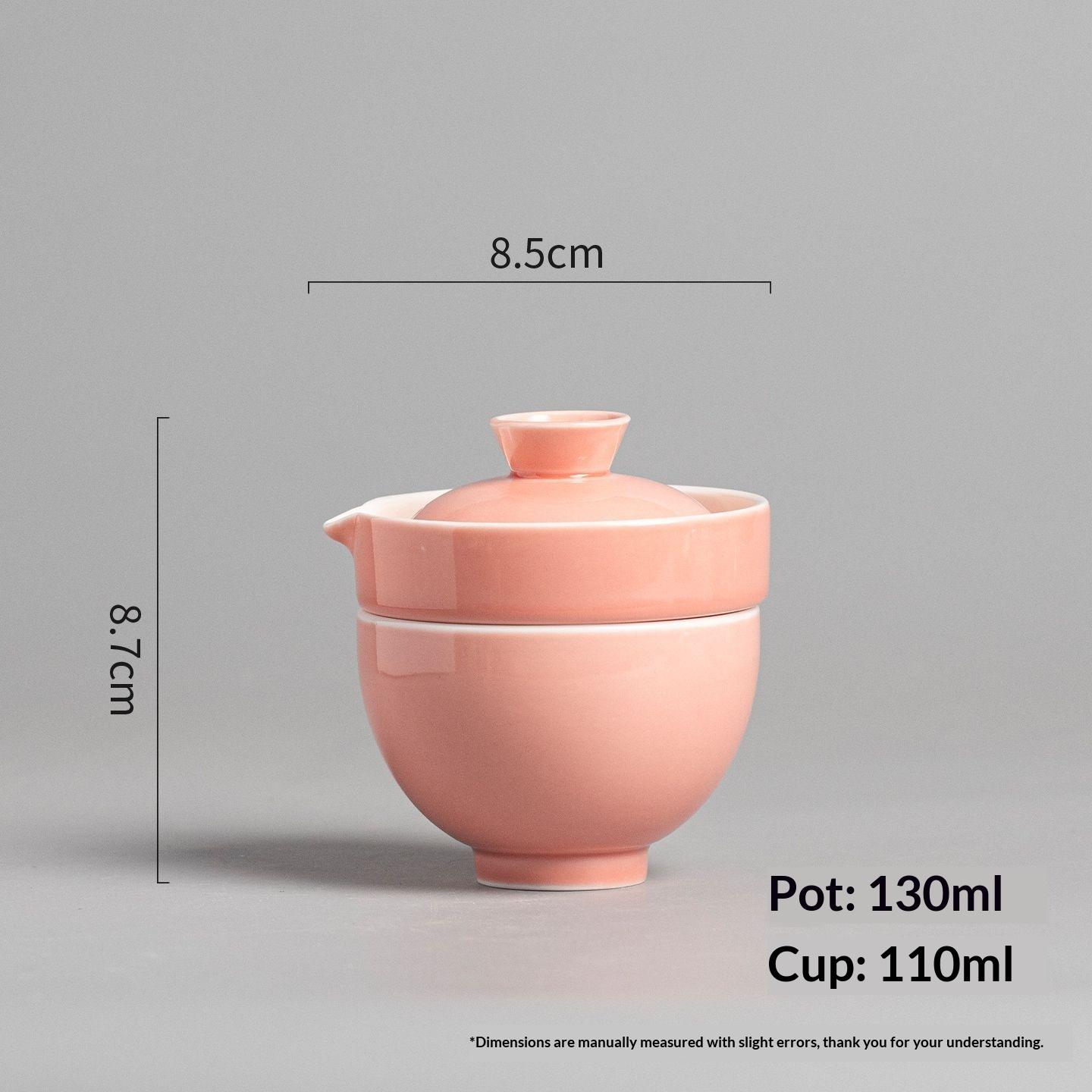 

Китайский стиль Чайная посуда Керамический ручной чайник с цветной глазурью 1 чайник 1 чашка Одиночный быстрый чай Инсуфер Набор для чая Ганфу для дома и офиса