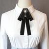 Fashion Red Ribbon Bow Brooch Rhinestone Crystal Fabric Cloth Art Luxury Wedding Dress Pins And Brooches Gift For Women