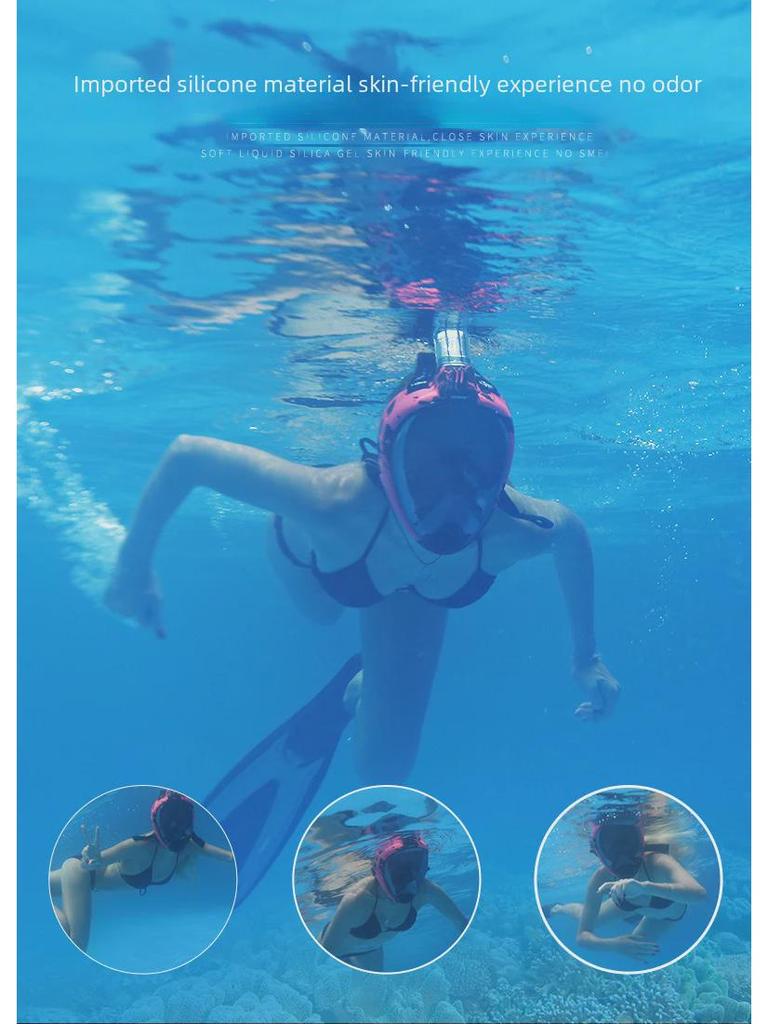 Shuaipu Full Dry Anti-Fog Snorkeling and Diving Mask with 180° Panoramic View