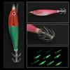 10Pcs Luminously Squid Jigs Hook Fishing Lures Baits Hard Artificial Shrimp Baits with Hook Hard Night Fishing Baits
