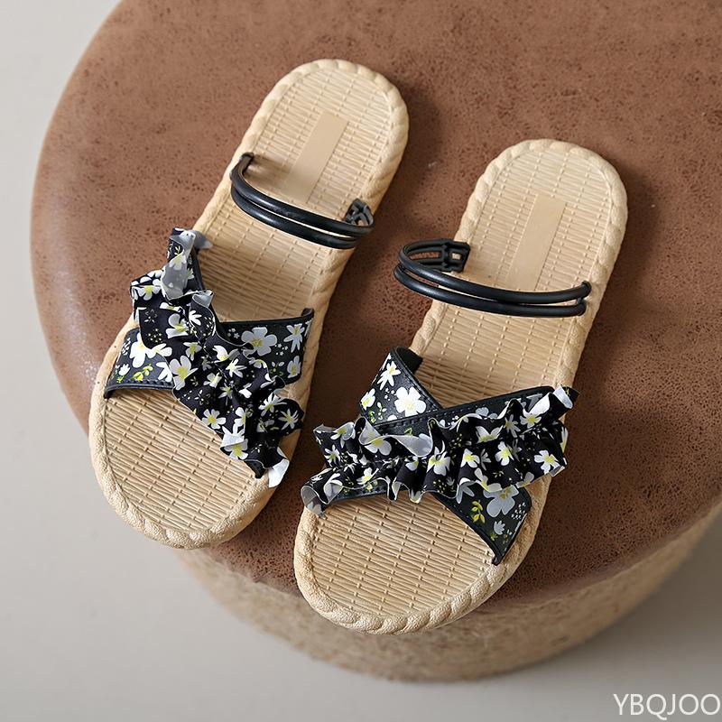 Fashion 2025 New Broken Floral Slippers Women Summer Outdoor Versatile Flats Ladies Non Slip Comfort Sandals Fashion Beach Shoes Zapatos