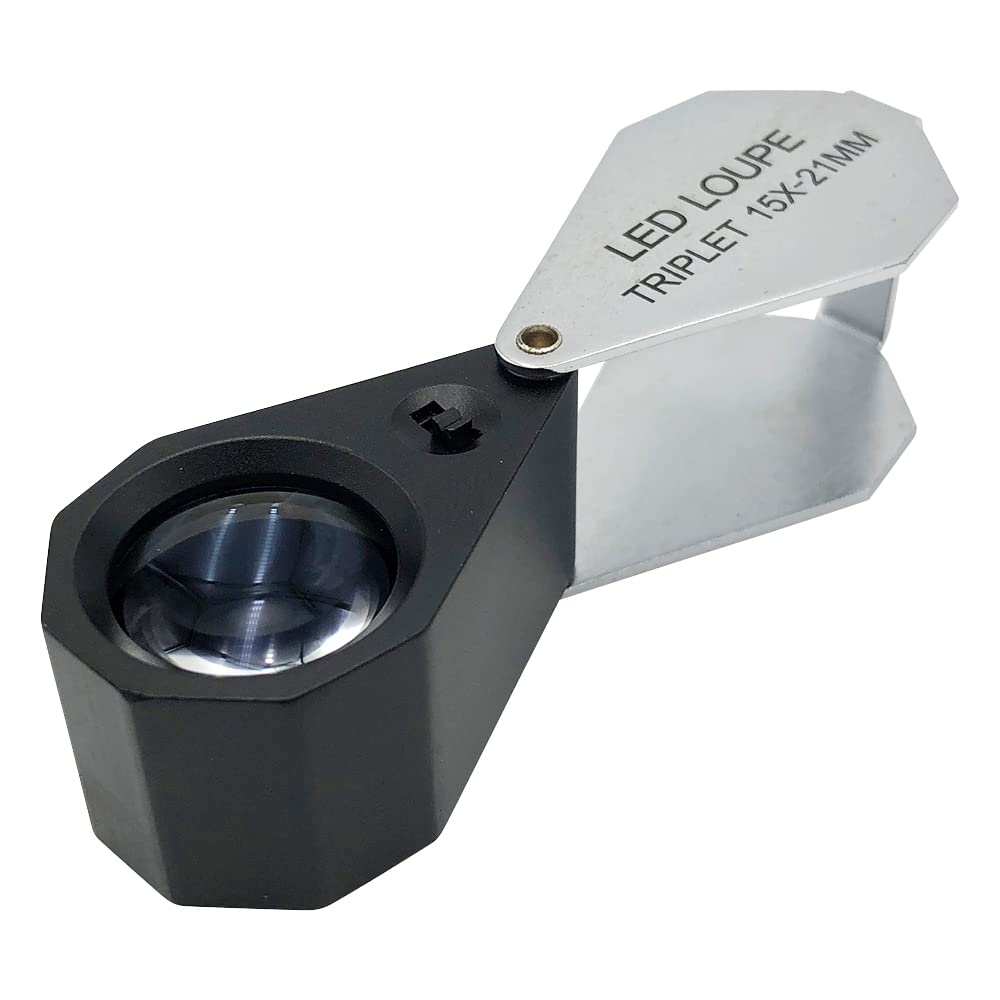 AS ONE 15x Retractable Magnifying Glass with LED Light, White LED, MG7801-15