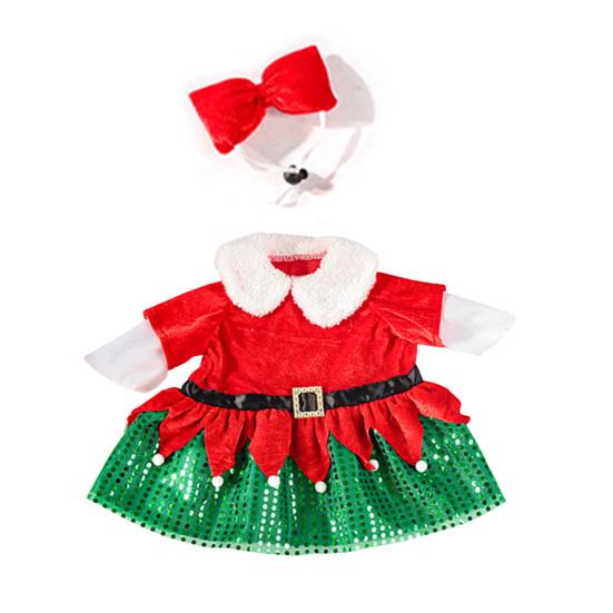 1 Set Christmas Porch Goose Outfits Outdoor Garden Lawn Yard Goose Statue Winter Santa Claus Elf Dress Xmas Holiday Party Dress-up Clothing