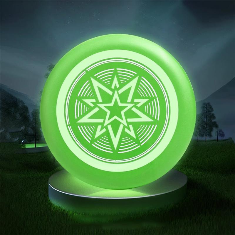 

Мультяшный светящийся безопасный детский профессиональный ручной метательный мягкий фрисби фрисби для домашних животных на открытом воздухе соревновательный спортивный подарок зелёный