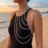 Unique Body Chain Jewelry Y2K Body Necklace Body Jewelry One Shoulder Chian Necklace  Party Wear