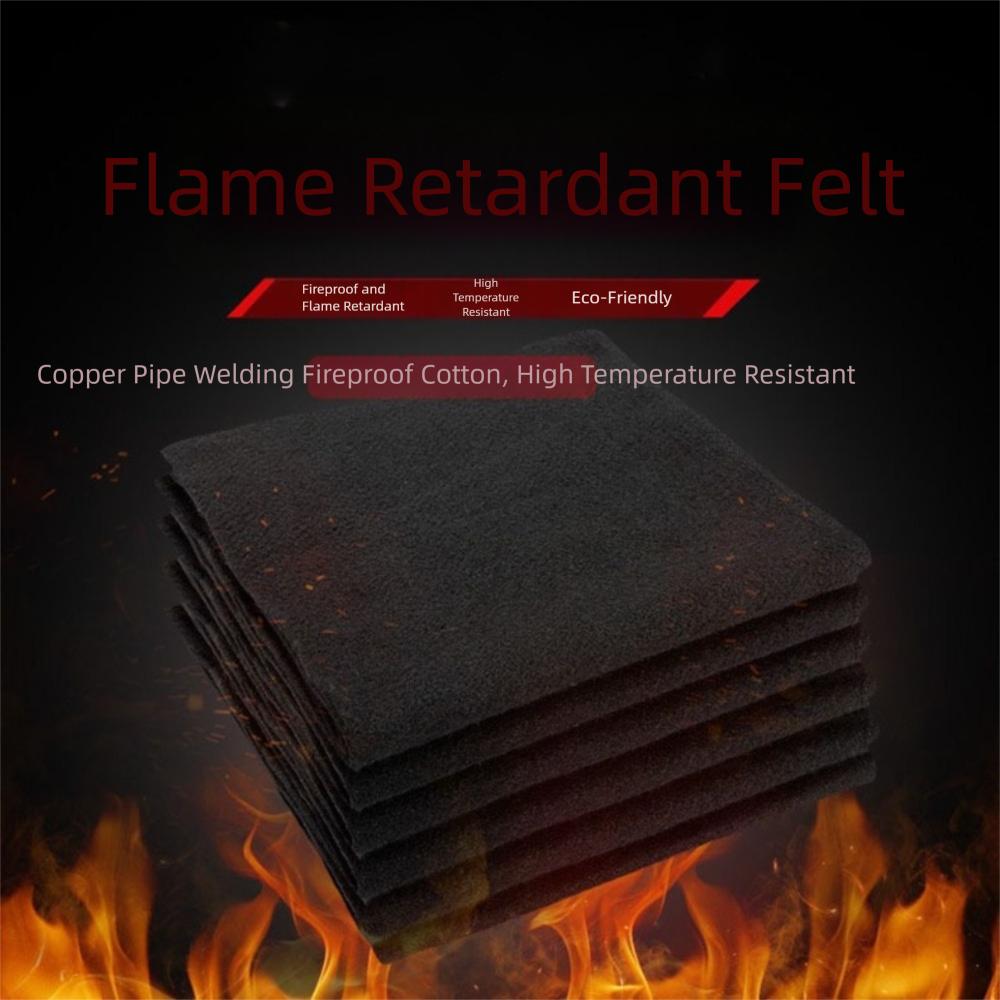 Black Carbon Fiber Felt Fireproof Torch Shield Mat  for Insulation Welding