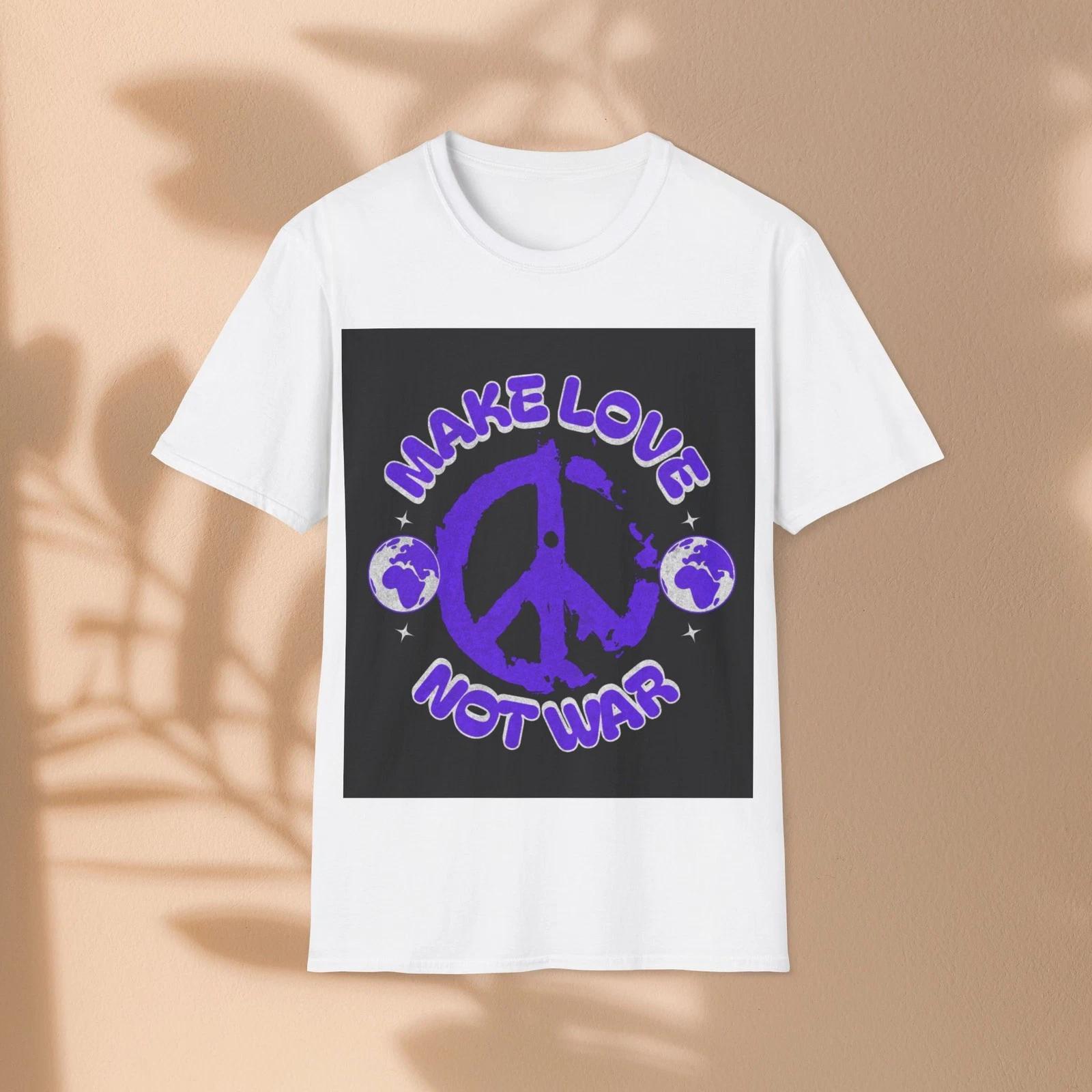 Make Love Not War peace sign Children s Children s T Children s T-shirt | Earth graphic, purple text 110