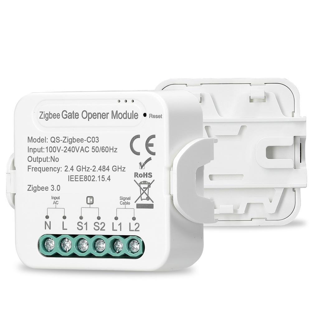 Tuya ZigBee Gate Opener Intelligent Garage Door Opener Controller Mobilephone Remotely APP Control Compatible with