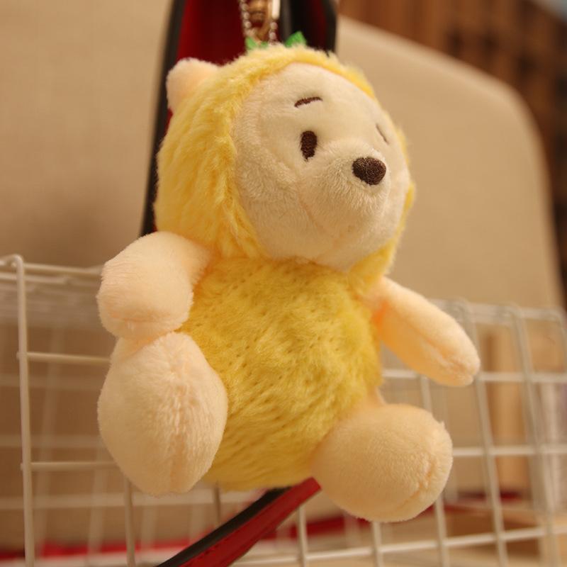 New Pineapple Puff Bear Doll Plush Teddy Bear Schoolbag Gift Doll Party Seat Pendant Keychain