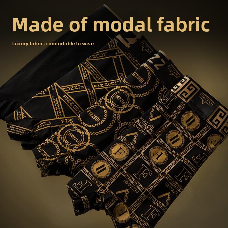 Heren Lente en Zomer Mode Licht Luxe Casual Persoonlijkheid Bedrukt Ademende Boxer Briefs