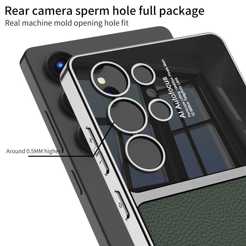 Samsung S25/S26 Ultra Electroplated Leather Gentleman PU Case